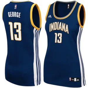 Comodo Lussuoso Paul George Indiana Pacers adidas Women's Replica Jersey Navy per i Fan Veri