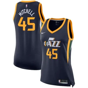 Stupendo Bellissimo Fantastico Donovan Mitchell Utah Jazz Nike Women's Swingman Jersey Icon Edition Navy per i Fan Veri