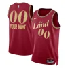 Raffinato Cleveland Cavaliers Nike Unisex 2023/24 Custom Swingman Jersey Wine City Edition per i Fan Veri