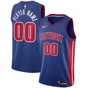 Stupendo Detroit Pistons Nike Swingman Custom Jersey Blue Icon Edition per i Fan Veri