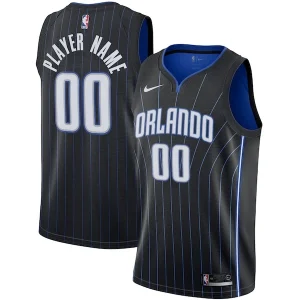 Elegante Accattivante Resistente Orlando Magic Nike 2020/21 Swingman Custom Jersey Icon Edition Black/White per i Fan Veri