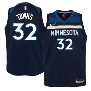 Classico Eccezionale Karl Anthony Towns Minnesota Timberwolves Nike Youth Swingman Jersey Navy Icon Edition per i Fan Veri