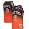 Carino Latrell Sprewell New York Knicks 1998/99 Hardwood Classics Fadeaway Swingman Player Jersey Orange/Black per i Fan Veri