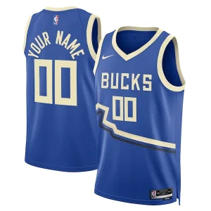 Comodo Milwaukee Bucks Nike Unisex 2024/25 Custom Swingman Jersey City Edition Royal per i Fan Veri