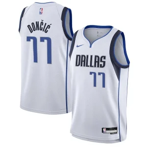 Elegante Sofisticato Luka Dončić Dallas Mavericks Nike Youth Swingman Jersey Association Edition White per i Fan Veri