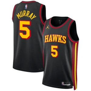 Robusto Fascinante Dejounte Murray Atlanta Hawks Jordan Brand Unisex Swingman Jersey Statement Edition Black per i Fan Veri