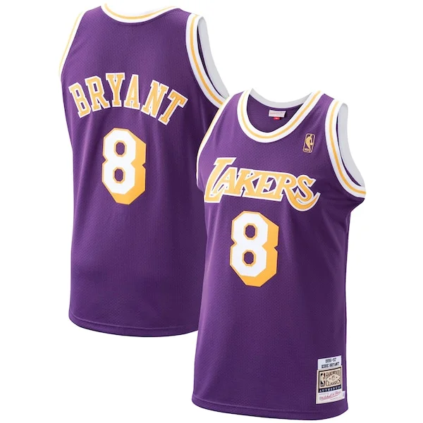 Elegante Duraturo Raffinato Men's Los Angeles Lakers Kobe Bryant Purple 1996/97 Hardwood Classics Authentic Jersey/Gold/Royal per i Fan Veri