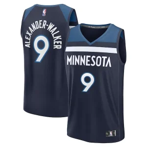 Sofisticato Comodo Magnifico Nickeil Alexander Walker Minnesota Timberwolves Fast Break Replica Player Jersey Icon Edition Navy per i Fan Veri
