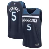 Gorgeous Stupendo Pratico Anthony Edwards Minnesota Timberwolves Fast Break Replica Player Jersey Icon Edition Navy per i Fan Veri