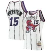 Fascinante Moderno Vince Carter Toronto Raptors 1998/99 Hardwood Classics Authentic Jersey White per i Fan Veri