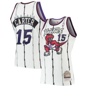Fascinante Moderno Vince Carter Toronto Raptors 1998/99 Hardwood Classics Authentic Jersey White per i Fan Veri