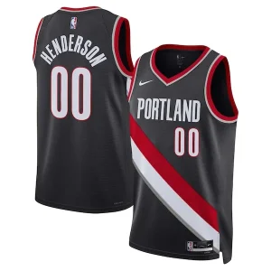 Eccezionale Scoot Henderson Portland Trail Blazers Nike Unisex 2023 NBA Draft Swingman Jersey Icon Edition Black per i Fan Veri