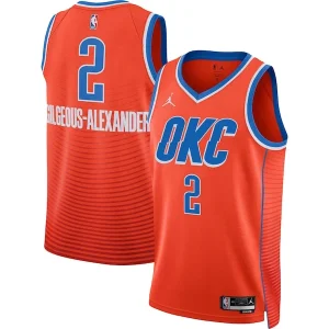 Splendido Fantastico Gorgeous Shai Gilgeous Alexander Oklahoma City Thunder Jordan Brand Unisex Swingman Jersey Statement Edition Orange per i Fan Veri