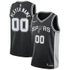 Delizioso Bellissimo San Antonio Spurs Nike Swingman Custom Jersey Black Icon Edition per i Fan Veri