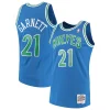 Eccezionale Classico Incantevole Kevin Garnett Minnesota Timberwolves 1995/96 Hardwood Classics Swingman Jersey Blue per i Fan Veri