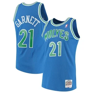 Eccezionale Classico Incantevole Kevin Garnett Minnesota Timberwolves 1995/96 Hardwood Classics Swingman Jersey Blue per i Fan Veri