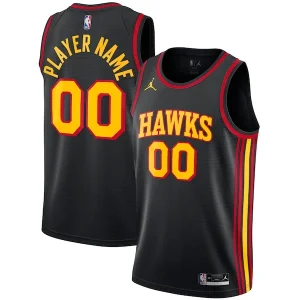 Versatile Prestigioso Atlanta Hawks Jordan Brand Swingman Custom Jersey Statement Edition Black per i Fan Veri