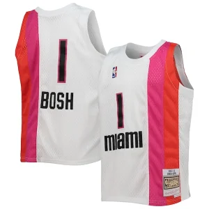 Classico Chris Bosh Miami Heat Youth 2011/12 Hardwood Classics Swingman Jersey White per i Fan Veri