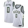 Classico Fascinante Carino Damian Lillard Milwaukee Bucks Nike Unisex Swingman Player Jersey Association Edition White per i Fan Veri