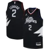 Eccezionale Lussuoso Carino Kawhi Leonard LA Clippers Jordan Brand Youth Swingman Jersey Statement Edition Black per i Fan Veri