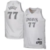 Cool Classico Moderno Luka Dončić Dallas Mavericks Nike Youth 2024/25 Swingman Player Jersey City Edition White per i Fan Veri