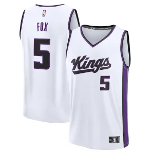 Trendy Meraviglioso Magnifico De'Aaron Fox Sacramento Kings Fast Break Replica Player Jersey Association Edition White per i Fan Veri