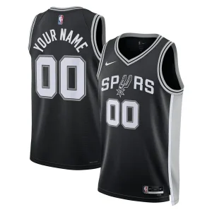Sofisticato Cool Bellissimo San Antonio Spurs Nike Unisex Swingman Custom Jersey Black Icon Edition per i Fan Veri