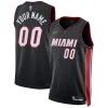 Prestigioso Miami Heat Nike 2021/22 Diamond Swingman Custom Jersey Icon Edition Black per i Fan Veri