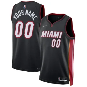 Prestigioso Miami Heat Nike 2021/22 Diamond Swingman Custom Jersey Icon Edition Black per i Fan Veri