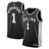Pratico Raffinato Elegante Victor Wembanyama San Antonio Spurs Nike Youth 2023 NBA Draft First Round Pick Swingman Jersey Icon Edition Black per i Fan Veri
