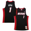 Magnifico Chris Bosh Miami Heat Hardwood Classics Swingman Jersey Black per i Fan Veri