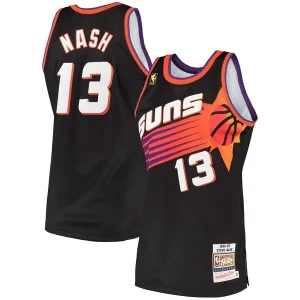 Classico Trendy Prestigioso Steve Nash Phoenix Suns 1996/97 Hardwood Classics Authentic Jersey Black per i Fan Veri