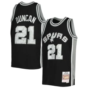 Bellissimo Pratico Raffinato Tim Duncan San Antonio Spurs Youth 1998/99 Hardwood Classics 75th Anniversary Diamond Jersey per i Fan Veri