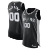 Gorgeous San Antonio Spurs Nike Authentic Custom Jersey Black Icon Edition per i Fan Veri