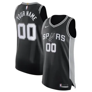 Gorgeous San Antonio Spurs Nike Authentic Custom Jersey Black Icon Edition per i Fan Veri