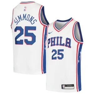 Accattivante Ben Simmons Philadelphia 76ers Nike Youth Swingman Jersey White/Royal per i Fan Veri