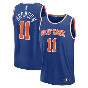 Gorgeous Ottimo Jalen Brunson New York Knicks Fast Break Replica Player Jersey Icon Edition Blue per i Fan Veri