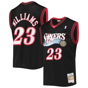 Fantastico Lou Williams Philadelphia 76ers 2005/06 Hardwood Classics Swingman Jersey Black per i Fan Veri