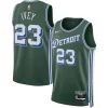 Classico Jaden Ivey Detroit Pistons Nike 2022/23 Swingman Jersey City Edition Green per i Fan Veri