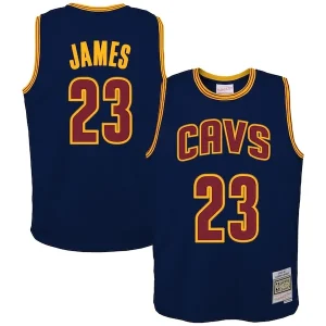 Carino Meraviglioso LeBron James Cleveland Cavaliers Youth 2008/09 Hardwood Classics Swingman Jersey Navy per i Fan Veri