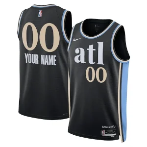 Duraturo Stupendo Gorgeous Atlanta Hawks Nike Unisex 2023/24 Custom Swingman Jersey Black City Edition per i Fan Veri