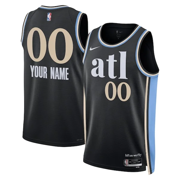 Duraturo Stupendo Gorgeous Atlanta Hawks Nike Unisex 2023/24 Custom Swingman Jersey Black City Edition per i Fan Veri