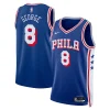 Eccezionale Bellissimo Duraturo Paul George Philadelphia 76ers Nike Unisex 2024 Offseason Addition Nike Swingman Jersey Royal per i Fan Veri