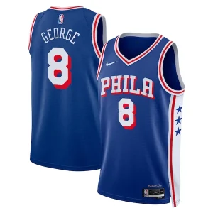 Eccezionale Bellissimo Duraturo Paul George Philadelphia 76ers Nike Unisex 2024 Offseason Addition Nike Swingman Jersey Royal per i Fan Veri