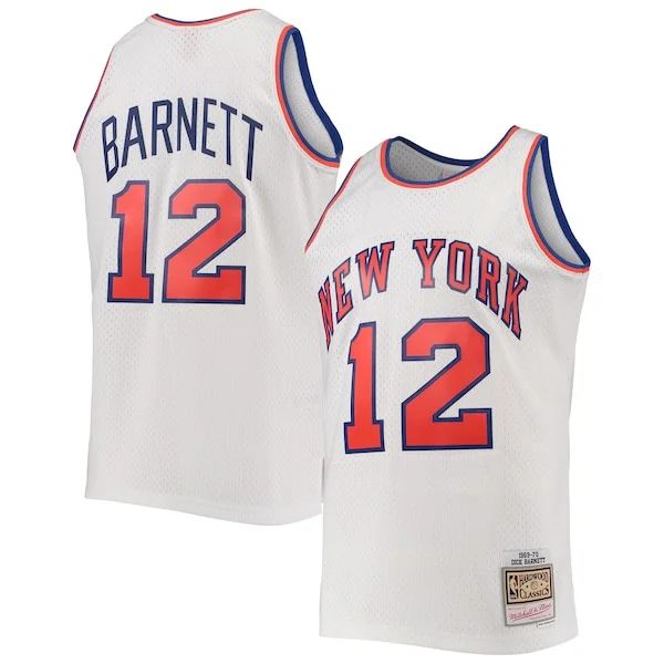 Magnifico Trendy Dick Barnett New York Knicks 1969/70 Hardwood Classics Swingman Jersey White per i Fan Veri