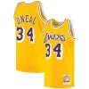 Prestigioso Fascinante Stupendo Shaquille O'Neal Los Angeles Lakers 1996/97 Hardwood Classics Authentic Jersey Gold per i Fan Veri