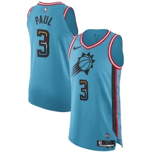 Prestigioso Bellissimo Versatile Chris Paul Phoenix Suns Nike 2022/23 Authentic Jersey City Edition Turquoise per i Fan Veri