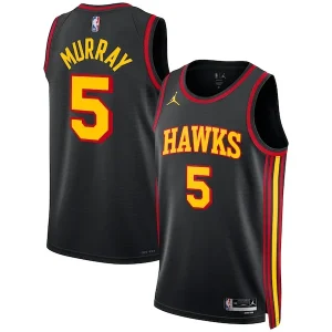 Raffinato Robusto Dejounte Murray Atlanta Hawks Jordan Brand Unisex Swingman Jersey Statement Edition Black per i Fan Veri
