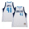 Fascinante Resistente Versatile Dirk Nowitzki Dallas Mavericks 2010/11 Hardwood Classics Swingman Jersey White per i Fan Veri