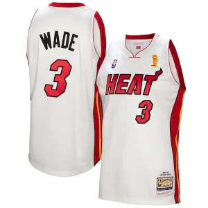 Meraviglioso Versatile Dwyane Wade Miami Heat 2005 06 Authentic Player Jersey White per i Fan Veri